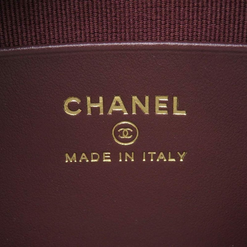 シャネル チェーンショルダーバッグ マトラッセ ココマーク キャビアスキン AP3998 CHANEL 黒