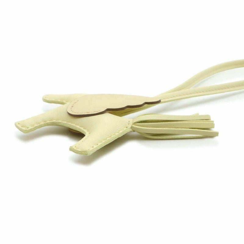 エルメス バッグチャーム ロデオPM ペガサス ジョーヌミルトン ラムスキン W刻印