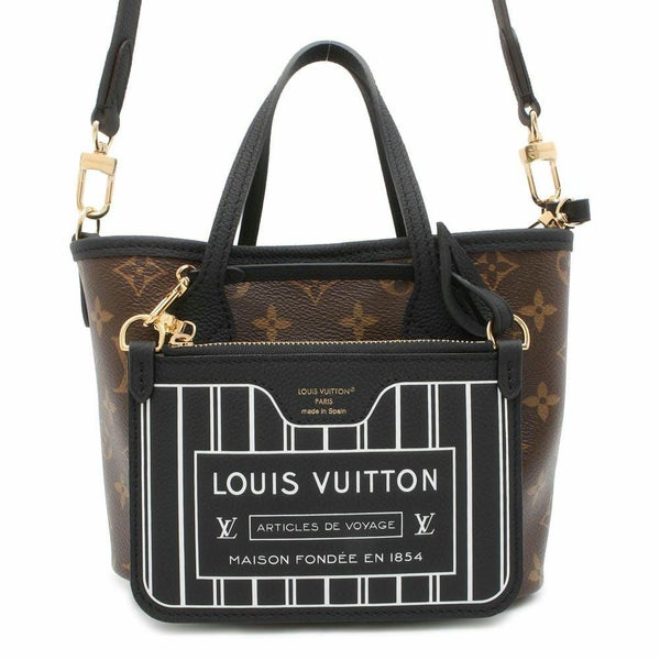 ルイヴィトン トートバッグ モノグラム ネヴァーフル・インサイドアウトBB M12099 2wayショルダー 黒 ブラック リバーシブル