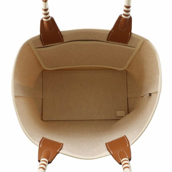 エルメス トートバッグ スティープル 25 ゴールド/エクリュ/シルバー金具 トワルアッシュ / スイフト