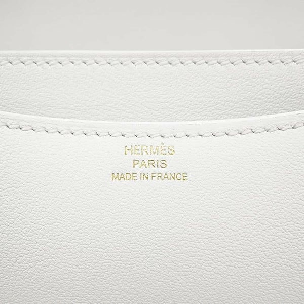 エルメス ミニ コンスタンス3 ミロワール ニューホワイト/シャンパンゴールド金具 エバーカラー B刻印 白