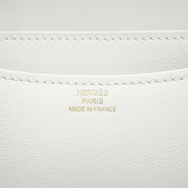 エルメス ミニ コンスタンス3 ミロワール ニューホワイト/シャンパンゴールド金具 エバーカラー B刻印 白