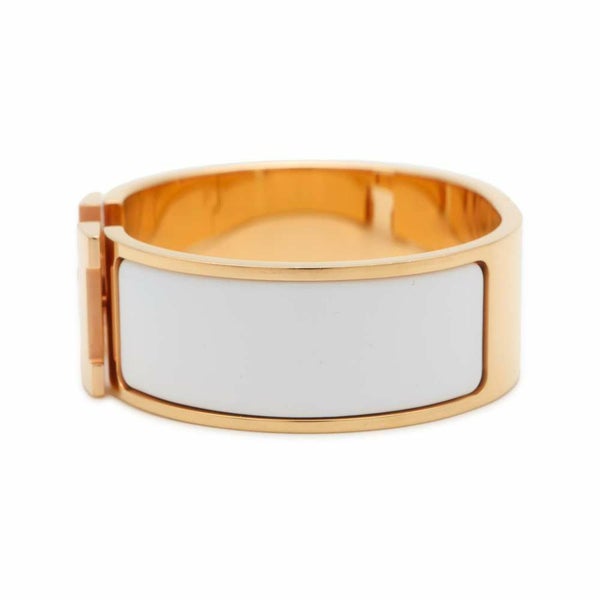 エルメス ブレスレット クリック H クリッククラックGM ホワイト/ゴールド金具 HERMES アクセサリー 白