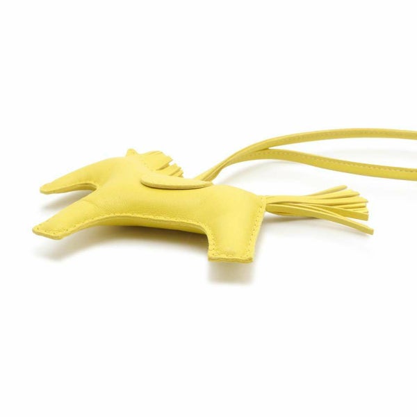 エルメス バッグチャーム ロデオ MM ライム ラムスキン U刻印 HERMES チャーム