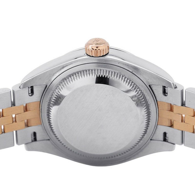 ロレックス レディ デイトジャスト SS/K18PG エバーローズゴールド 279171G チョコレート文字盤 10Pダイヤ