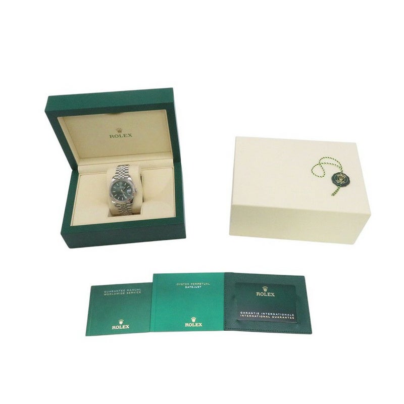 ロレックス デイトジャスト41 SS/K18WG ランダムシリアル ルーレット 126334 ROLEX 腕時計 ミントグリーン文字盤