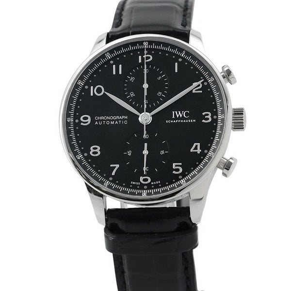 IWC ポルトギーゼ・クロノグラフ IW371609 腕時計 黒文字盤