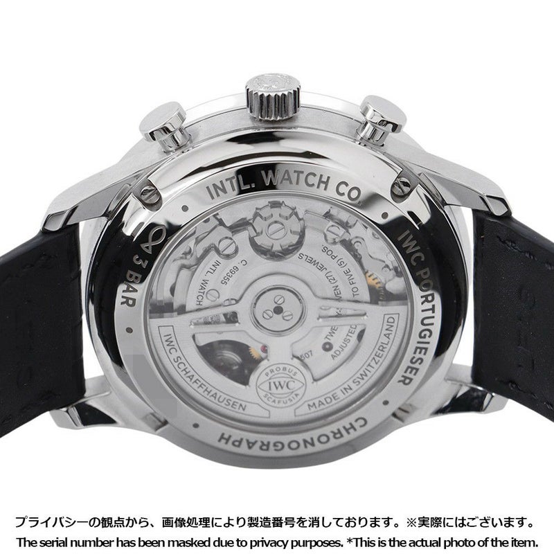 IWC ポルトギーゼ・クロノグラフ IW371609 腕時計 黒文字盤