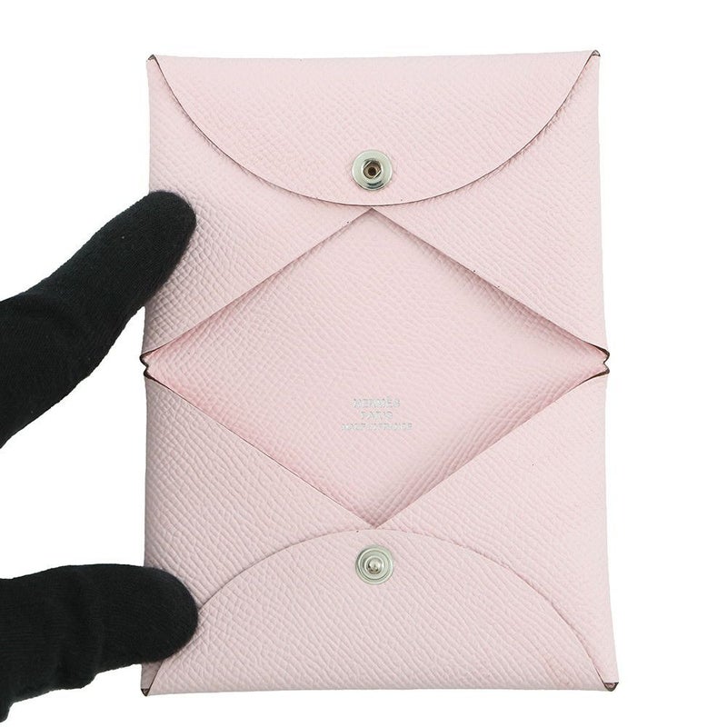 エルメス カードケース カルヴィ ローズダーリン エプソン W刻印 HERMES 名刺入れ