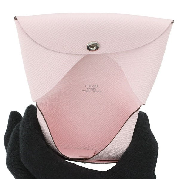 エルメス カードケース カルヴィ ローズダーリン エプソン W刻印 HERMES 名刺入れ