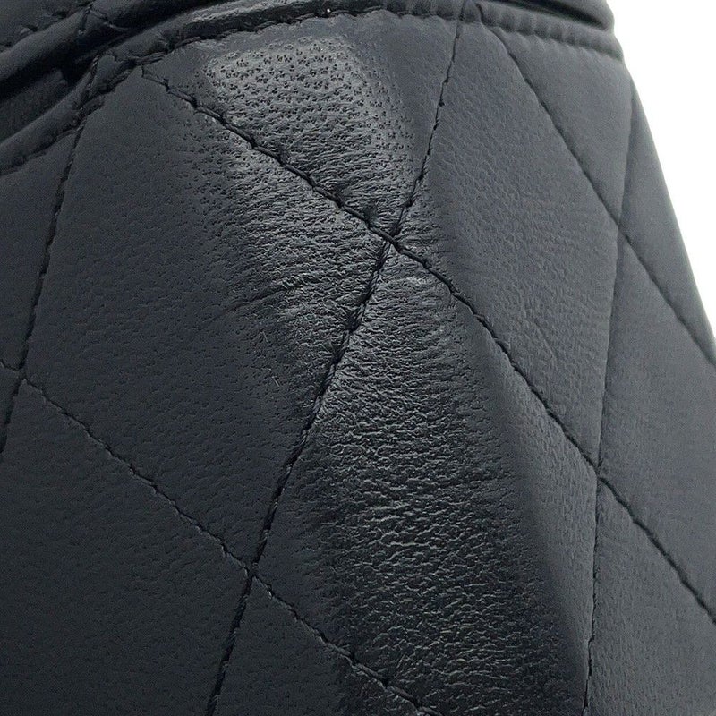 シャネル チェーンショルダーバッグ マトラッセ ココマーク バニティバッグ ラムスキン AP3459 CHANEL 黒 2way