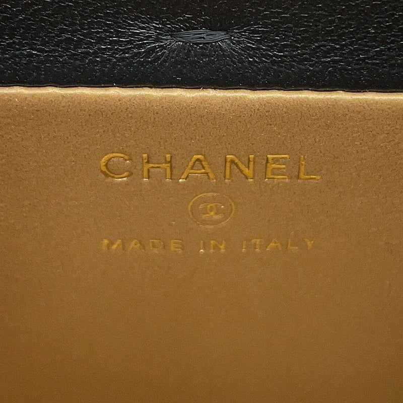 シャネル チェーンショルダーバッグ マトラッセ ココマーク バニティバッグ ラムスキン AP3459 CHANEL 黒 2way