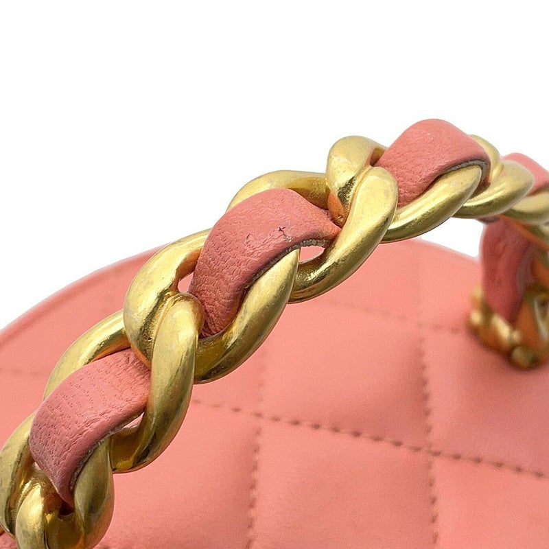 シャネル チェーンショルダーバッグ ココマーク マトラッセ トップハンドル バニティ CHANEL