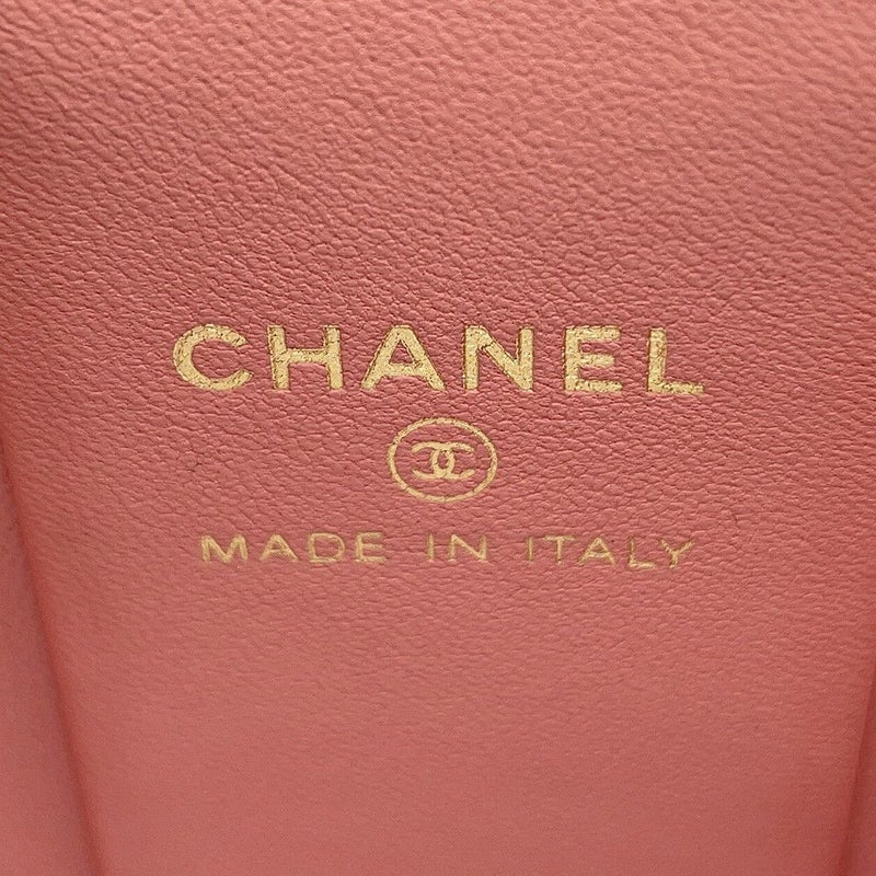 シャネル チェーンショルダーバッグ ココマーク マトラッセ トップハンドル バニティ CHANEL