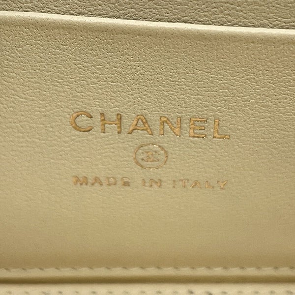 シャネル チェーンショルダーバッグ バニティ ココマーク カメリア マトラッセ ラムスキン AP3301 CHANEL
