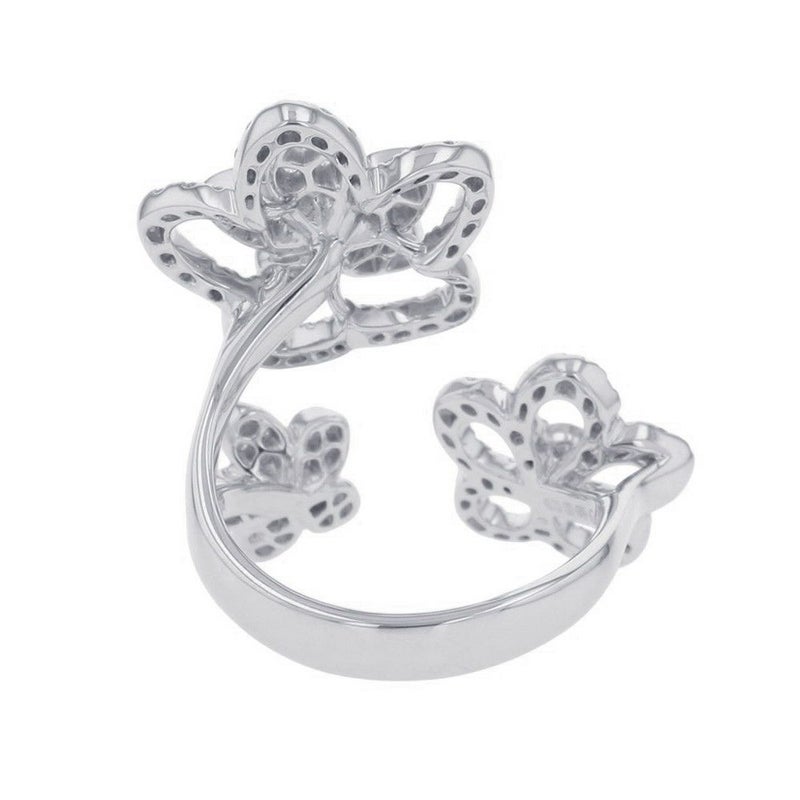 グラフ リング ワイルドフラワー トリプル ダイヤモンド リング ダイヤ 計0.86ct K18WG サイズ約10号 RGR841 指輪