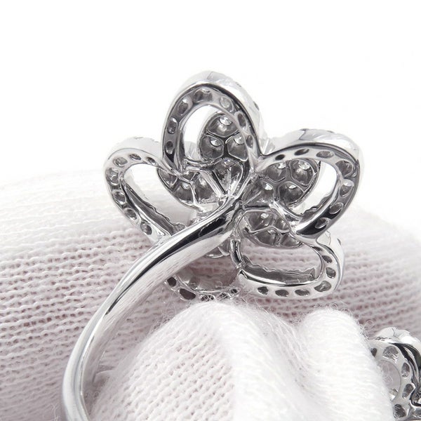 グラフ リング ワイルドフラワー トリプル ダイヤモンド リング ダイヤ 計0.86ct K18WG サイズ約10号 RGR841 指輪