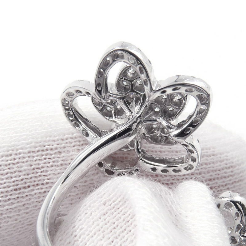 グラフ リング ワイルドフラワー トリプル ダイヤモンド リング ダイヤ 計0.86ct K18WG サイズ約10号 RGR841 指輪