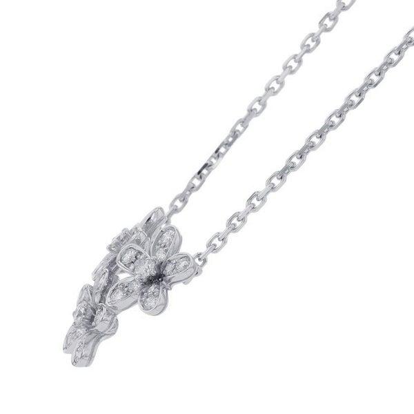 ヴァンクリーフ&アーペル ネックレス ソクラテス ペンダント 3フラワー ダイヤモンド 44P 計0.91ct K18WG VCARB14900