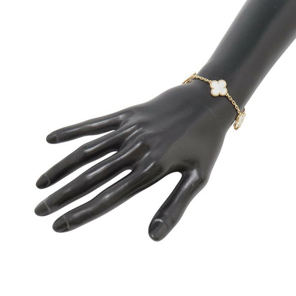 ヴァンクリーフ＆アーペル ブレスレット ヴィンテージ アルハンブラ 5モチーフ マザーオブパール K18YGイエローゴールド VCARA41800