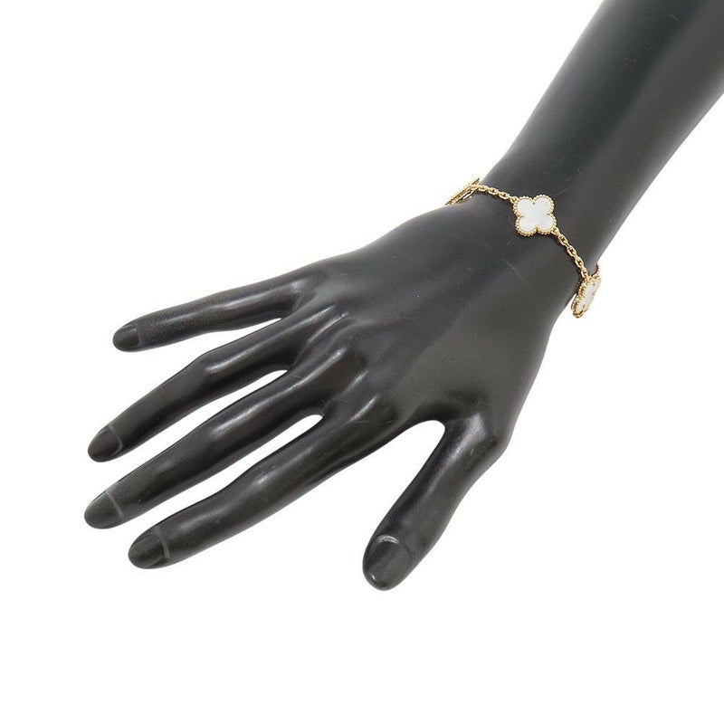 ヴァンクリーフ＆アーペル ブレスレット ヴィンテージ アルハンブラ 5モチーフ マザーオブパール K18YGイエローゴールド VCARA41800