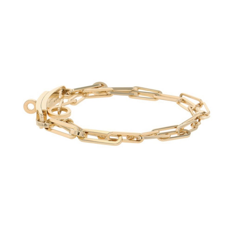 エルメス ブレスレット ケリー チェーン ダブル ブレスレット チョーカー ダイヤモンド 41P 計0.62ct K18YG HERMES