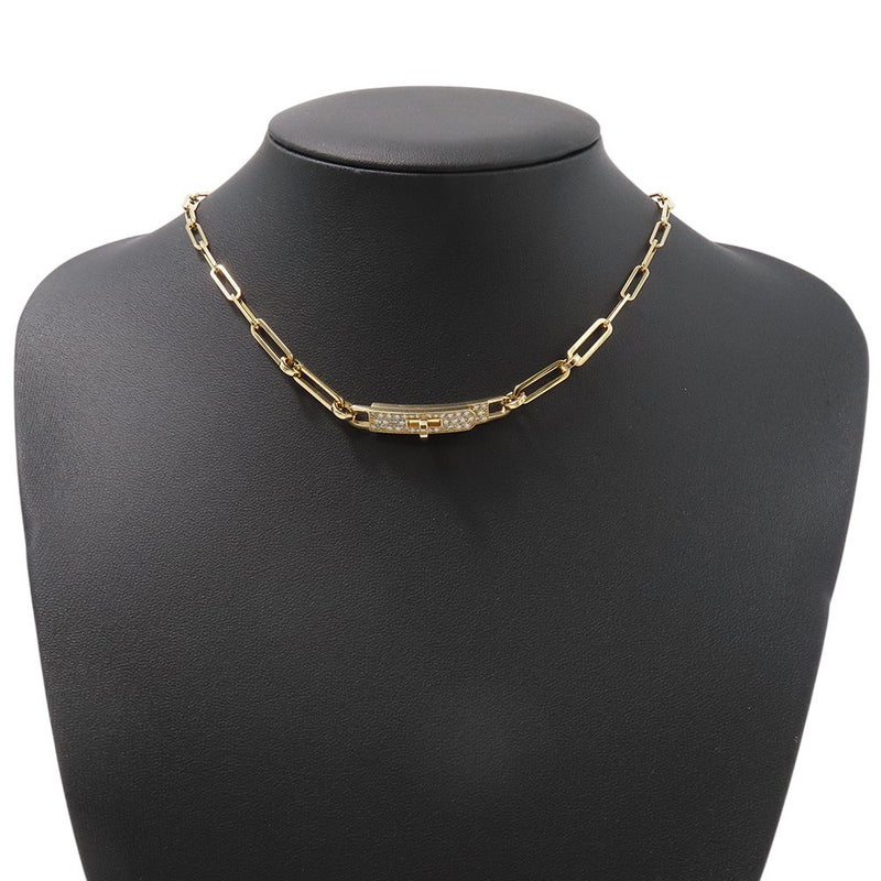 エルメス ブレスレット ケリー チェーン ダブル ブレスレット チョーカー ダイヤモンド 41P 計0.62ct K18YG HERMES