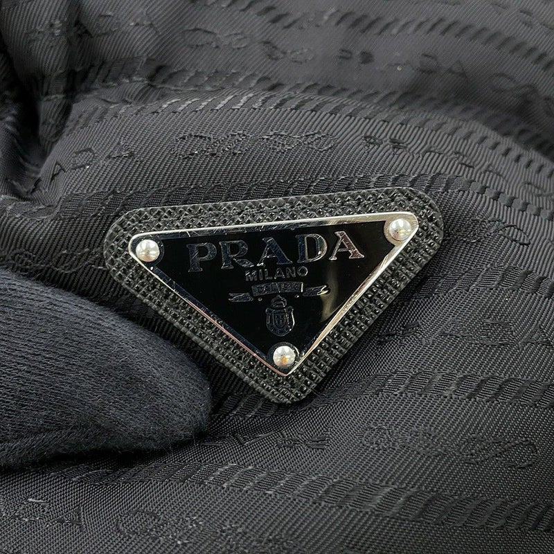プラダ ダウンジャケット Re-Nylon クロップド レディースサイズ38 29Y056 PRADA 2way 黒
