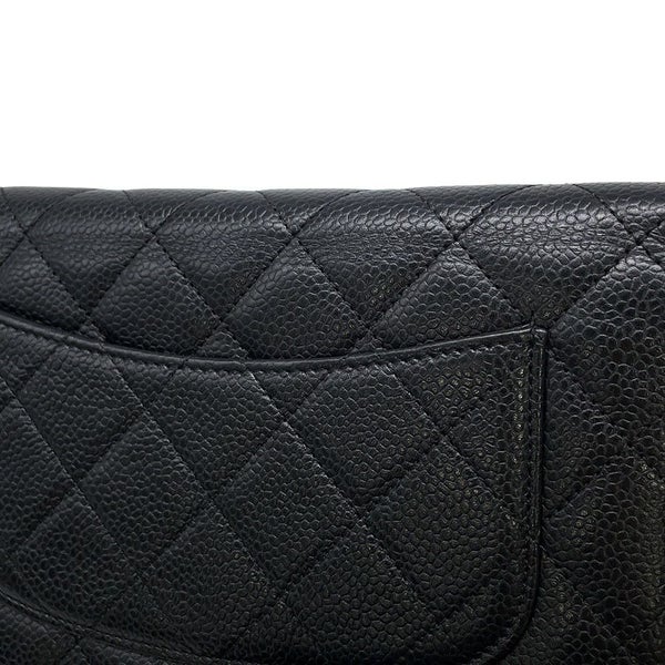 シャネル チェーンウォレット マトラッセ ココマーク キャビアスキン AP0250 CHANEL 財布 黒