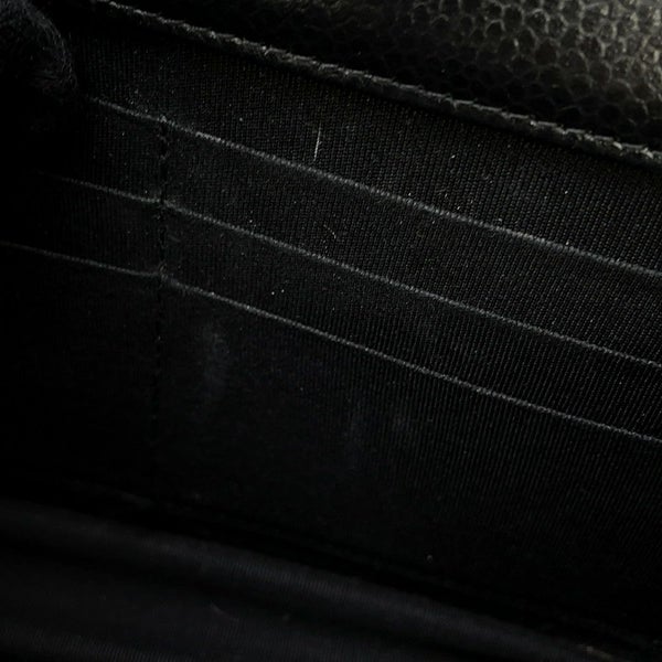 シャネル チェーンウォレット マトラッセ ココマーク キャビアスキン AP0250 CHANEL 財布 黒