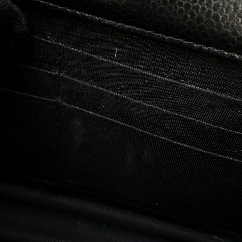 シャネル チェーンウォレット マトラッセ ココマーク キャビアスキン AP0250 CHANEL 財布 黒