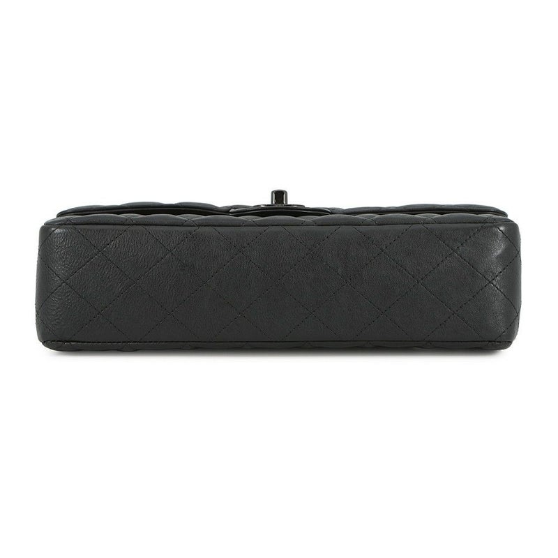 シャネル チェーンショルダーバッグ マトラッセ25 ココマーク ダブルチェーン カーフスキン A01112 CHANEL 黒