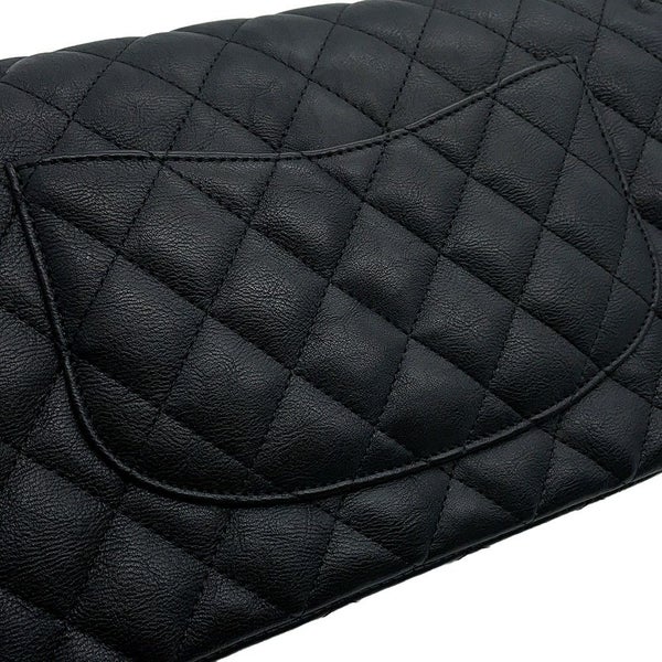 シャネル チェーンショルダーバッグ マトラッセ25 ココマーク ダブルチェーン カーフスキン A01112 CHANEL 黒