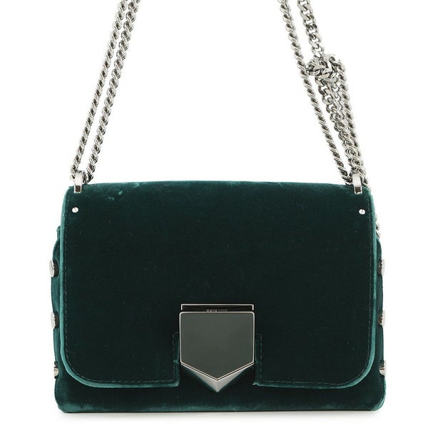 ジミーチュウ チェーンショルダーバッグ LOCKETT PRETITE ベロア JIMMY CHOO
