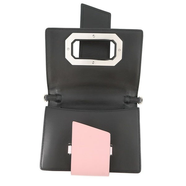 プラダ ショルダーバッグ シティ プレックス リボン レザー プラスチック 1BD067 PRADA 黒