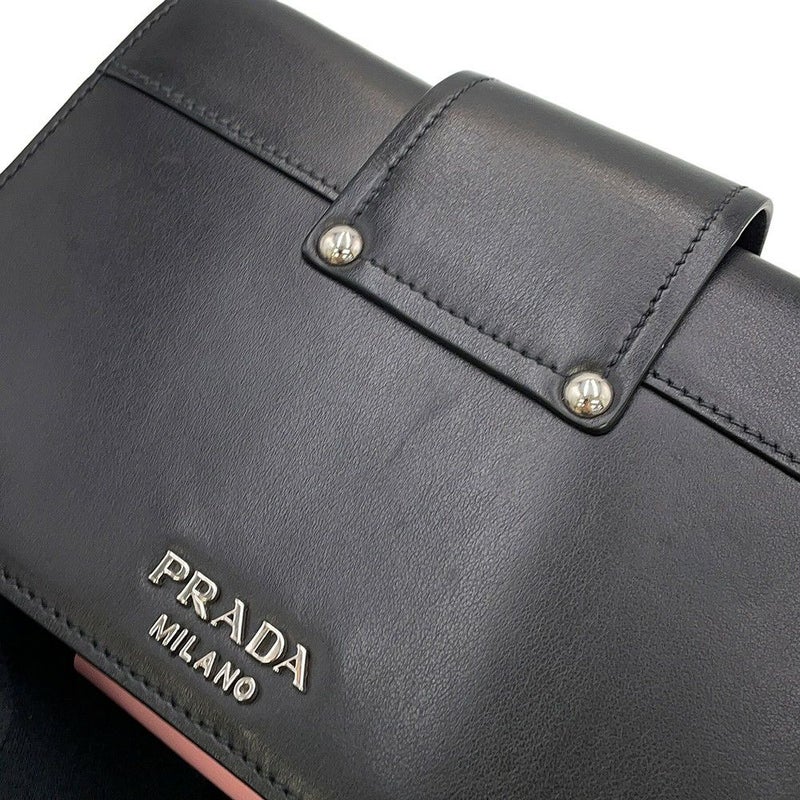 プラダ ショルダーバッグ シティ プレックス リボン レザー プラスチック 1BD067 PRADA 黒