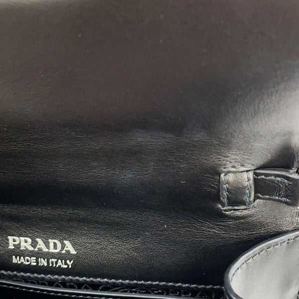 プラダ ショルダーバッグ シティ プレックス リボン レザー プラスチック 1BD067 PRADA 黒