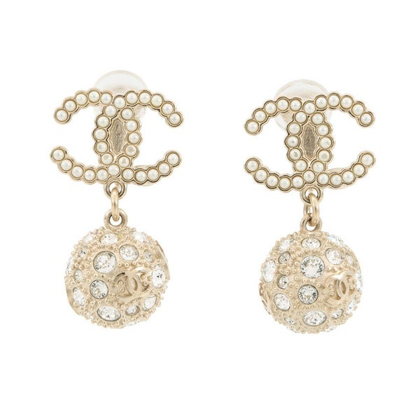 シャネル イヤリング ココマーク ラインストーン フェイクパール B21 K CHANEL アクセサリー