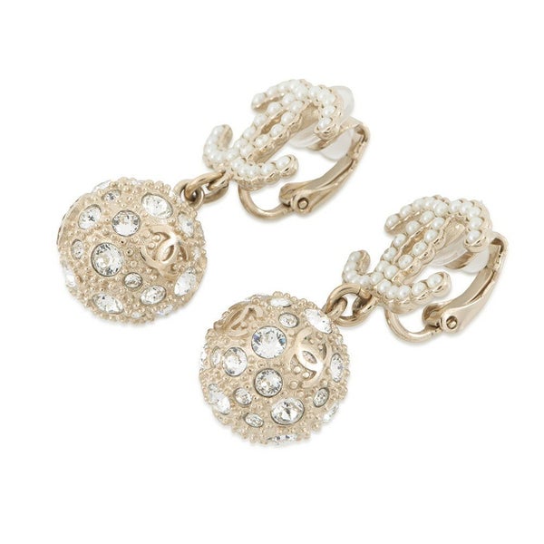 シャネル イヤリング ココマーク ラインストーン フェイクパール B21 K CHANEL アクセサリー
