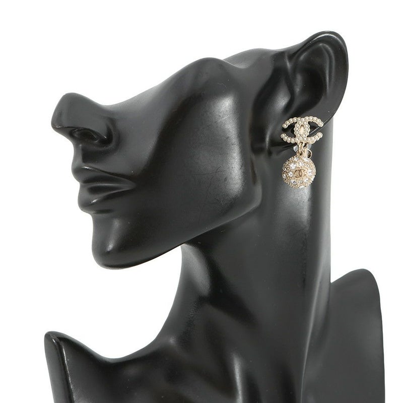 シャネル イヤリング ココマーク ラインストーン フェイクパール B21 K CHANEL アクセサリー
