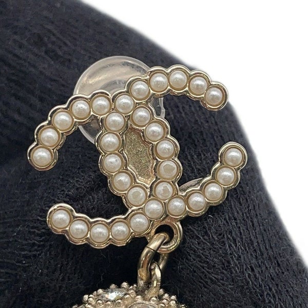 シャネル イヤリング ココマーク ラインストーン フェイクパール B21 K CHANEL アクセサリー