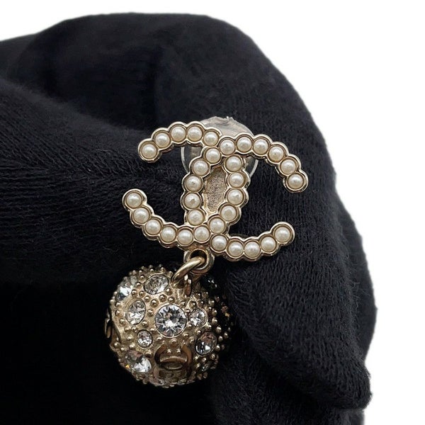 シャネル イヤリング ココマーク ラインストーン フェイクパール B21 K CHANEL アクセサリー
