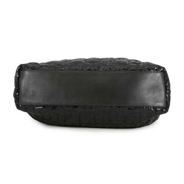 ドルチェ＆ガッバーナ チェーントートバッグ スパンコール レザー DOLCE&GABBANA タッセル 黒