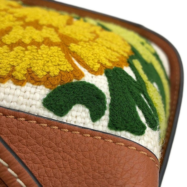 ロエベ ハンドバッグ ドローストリング ハンモック フローラル ミニ カーフレザー 303.30.V07 2way