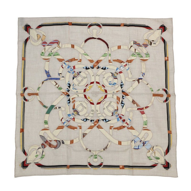 エルメス スカーフ カレ90 APPL COUVERTURES ET TENUES HERMES カシミア シルク