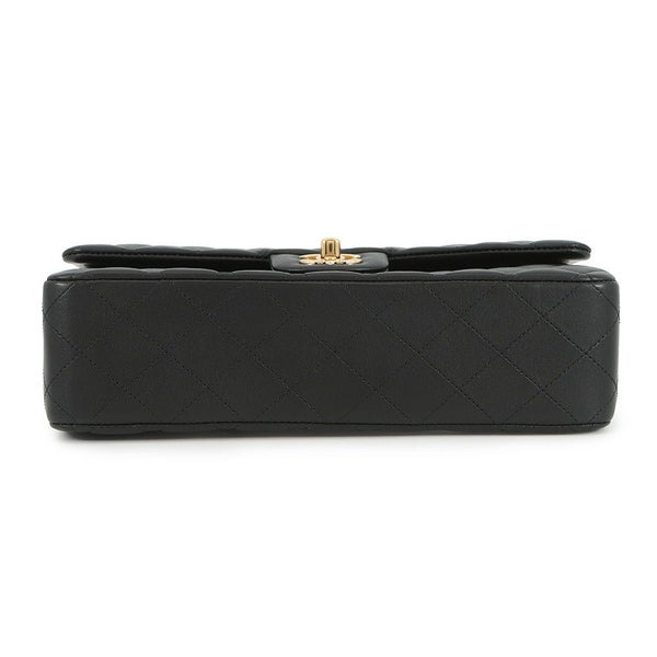 シャネル チェーンショルダーバッグ マトラッセ25 ココマーク ダブルチェーン ラムスキン A01112 CHANEL 黒