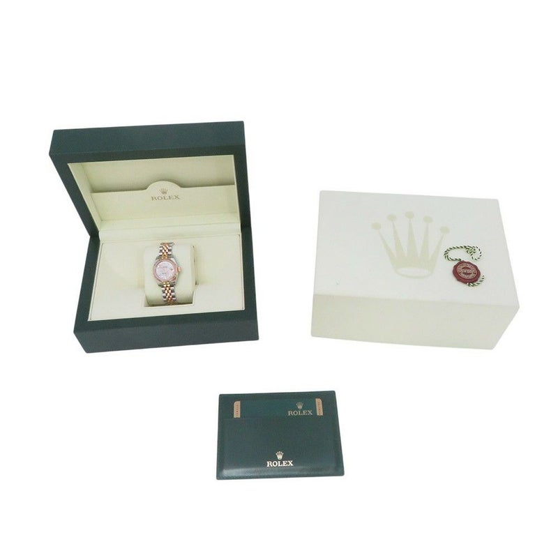 ロレックス デイトジャスト SS/K18PG 179171G ROLEX 腕時計 レディース メテオライト文字盤 10Pダイヤ