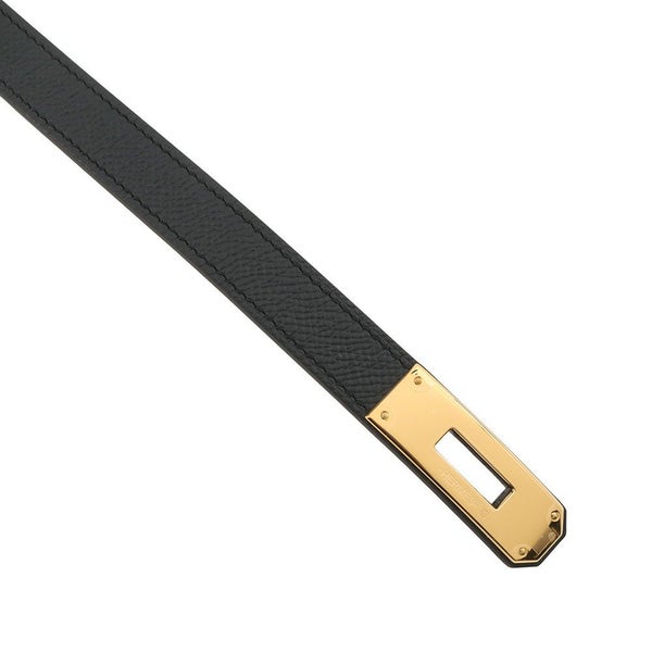 エルメス ケリーベルト ブラック/ゴールド金具 エプソン K刻印 HERMES 黒
