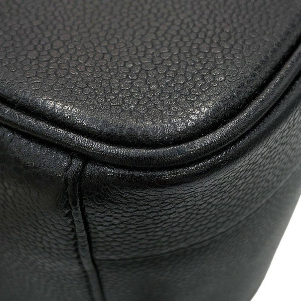 シャネル バニティバッグ ココマーク 縦型 キャビアスキン A01998 CHANEL 化粧ポーチ コスメポーチ 黒