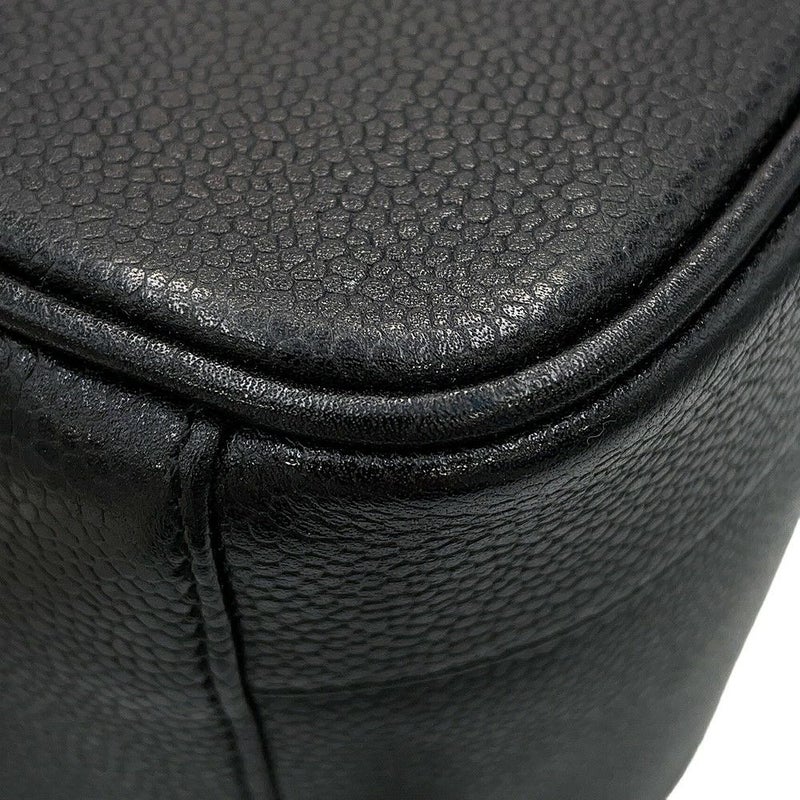 シャネル バニティバッグ ココマーク 縦型 キャビアスキン A01998 CHANEL 化粧ポーチ コスメポーチ 黒